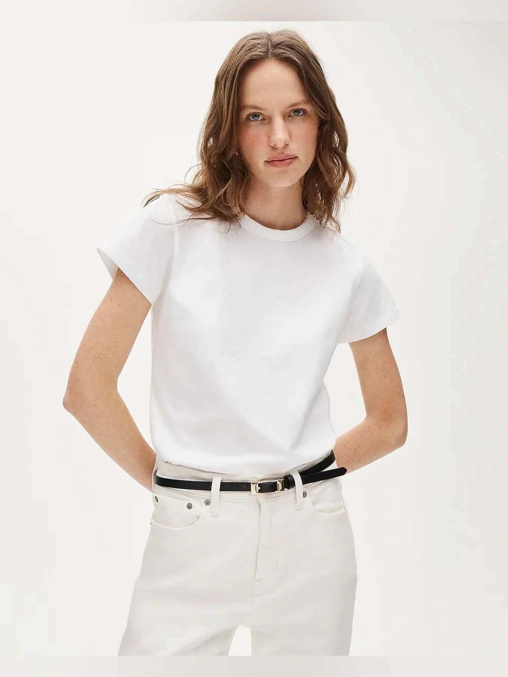 J.Crew Boyfriend jersey classic-fit T-shirt in white
